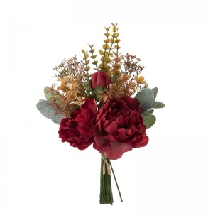DY1-3834 Букет од вештачко цвеќе божур Реалистички украсни цвеќиња и растенија