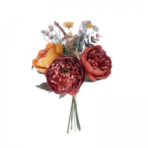 DY1-6412 Букет со вештачко цвеќе божур Топло продаван свадбен украс