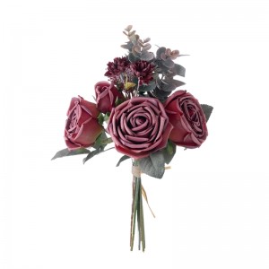 DY1-6623 Buket umjetnog cvijeća ruža Jeftini središnji dijelovi vjenčanja