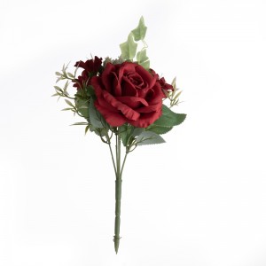 MW55712 Künstlicher Blumenstrauß Rose Heißer Verkauf Hochzeitsdekoration