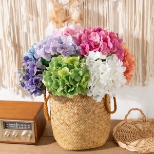 Fleurs artificielles d'hortensia MW82001, toucher réel, avec tiges, pour mariage, fête à domicile, boutique, décor de réception-cadeau pour bébé