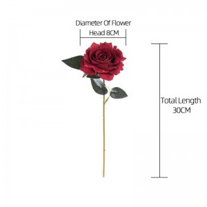 MW03336 ורדים מלאכותיים גבעול קצר חתונה פרח פרחוני קישוט משרד ביתי