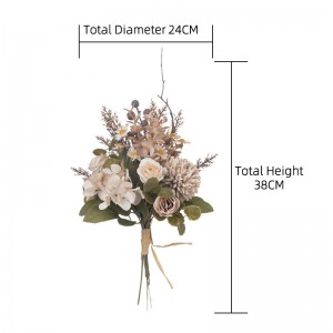 CF01146 ดอกแดนดิไลอันประดิษฐ์ดอกกุหลาบไฮเดรนเยียช่อดอกไม้ดีไซน์ใหม่ดอกไม้และพืชตกแต่ง