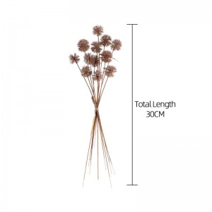 YC1081 Hot Selling 12 heads Artificial Flower Plastic Thorn Ball Bundle for Wedding Party Event Decoration