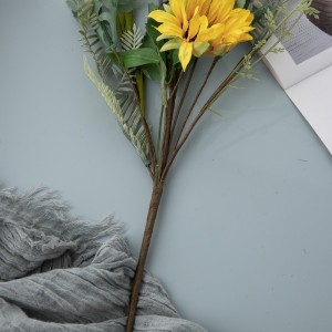 DY1-2026 זר פרחים מלאכותיים חמניות פרח דקורטיבי למכירה חמה