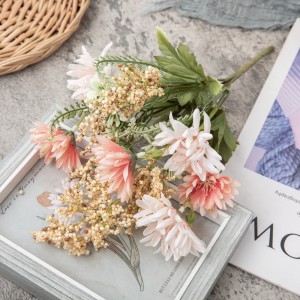 CL66513 Bouquet de fleurs artificielles chrysanthème centres de table de mariage en gros