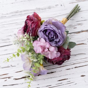 MW55742 Bouquet di fiori artificiali Rose Centri di matrimoniu populari