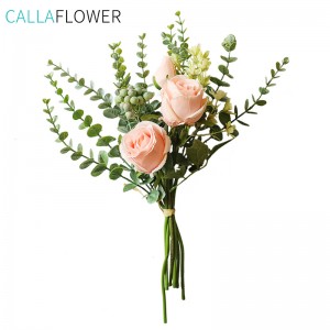 YC1052 Sztuczne róże imitacja kwiatu dekoracje ślubne różowe jedwabne kwiaty bukiety ślubne