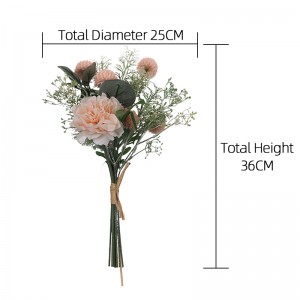 CF01114 Kënschtlech Rose Dandelion Bouquet Neien Design Vältesdag Kaddo Party Dekoratioun