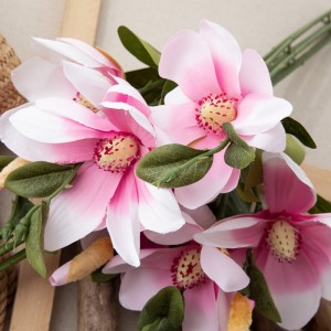 MW69517 Buket umjetnog cvijeća magnolije Jeftini vjenčani središnji dijelovi