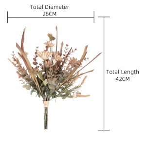 CF01024 Artificial Flower Bouquet Chrysanthemum Factory Innealan pòsaidh reic dìreach