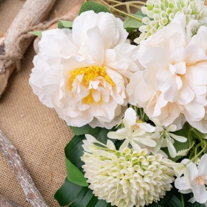 CL81504 Umelá kvetinová kytica Pivoňka Predajná svadobná dekorácia