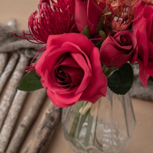 DY1-4563 Umelá kvetinová kytica Ruža Dekoračný kvet v novom dizajne