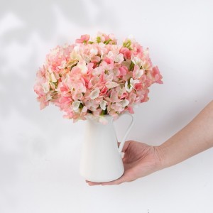 GF16384-1 Hortensienköpfe aus Seide mit Stielen, künstliche Blumenköpfe, DIY-Hochzeitsdekoration, Heimdekoration, Party, Babyparty