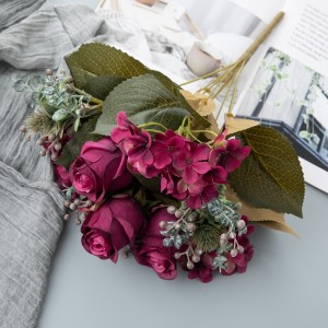 CL04513 Bouquet di fiori artificiali Rose Fiori è piante decorativi populari