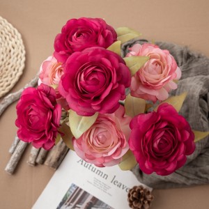 DY1-4595 Šopek umetnih rož Ranunculus Realistična poročna oprema