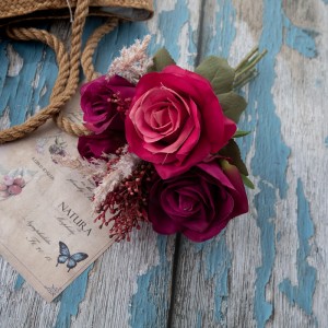 DY1-4599 Sztuczny bukiet kwiatów Róża Tania dekoracja ślubna