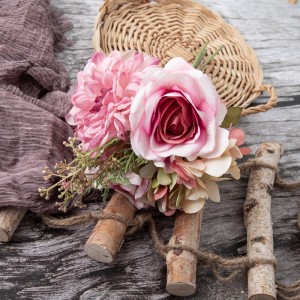 DY1-5560 Букет от изкуствени цветя Роза Реалистични празнични декорации