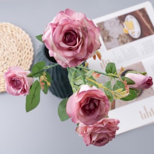 DY1-5562 Свадбена декорација со роза со вештачко цвеќе топла продажба