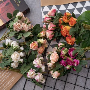 DY1-5784 Ramo de flores artificiales Rosa Venta directa de fábrica Suministro de boda