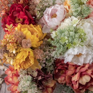 Bouquet de fleurs artificielles pivoines, décoration de mariage, offre spéciale, DY1-6157A