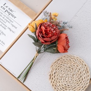 Bouquet de fleurs artificielles pivoines, décoration de mariage, offre spéciale, DY1-6412