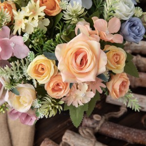 MW55727 Kunstig blomsterbuket Rose Højkvalitets bryllup centerpieces