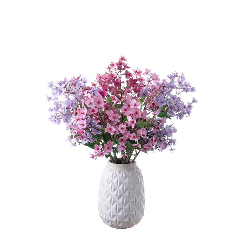 MW82002 Popular Film Mini Hydrangea Single Stem For Home Vase Decoration Wedding Arrangement With Competitive Price