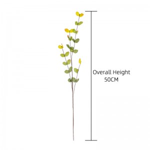 YC1110 Spring Summer Leaf Stem Faux Silk Foliage Artificial Leaves Branches for Home Kitchen Table Centerpieces Festival Decor