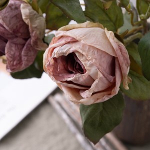 CL77515 Fiore artificiale Rosa Vendita diretta in fabbrica Fiore Muro Contesto