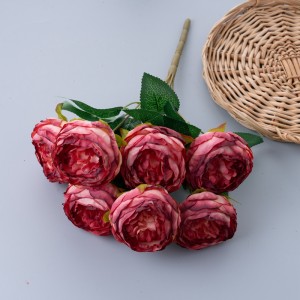 MW31506 कृत्रिम फूलों का गुलदस्ता गुलाब गर्म बिक्री उत्सव सजावट