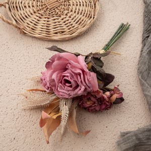 DY1-4371 Ανθοδέσμη τεχνητού λουλουδιού Τριαντάφυλλο Factory Άμεση πώληση Wedding Supply