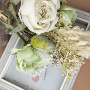 DY1-4555 rózsa művirágcsokor Kiváló minőségű esküvői kellék