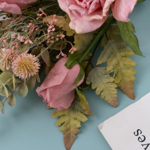 DY1-5303 Bouquet flè atifisyèl Rose Wholesale Wedding Centerpieces