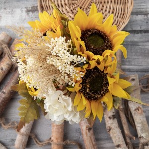 DY1-5863 fehezam-boninkazo artifisialy Sunflower tena misy voninkazo haingon-trano