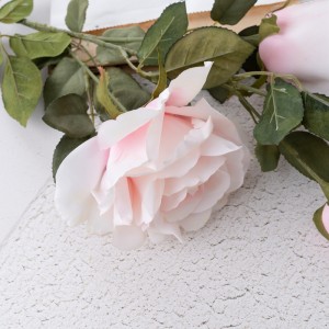 DY1-6567 Trandafir cu flori artificiale de vânzare fierbinte pentru decorarea nunții de grădină