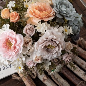 МВ55721 Вештачки цветни букет божур велепродаја баштенска свадбена декорација