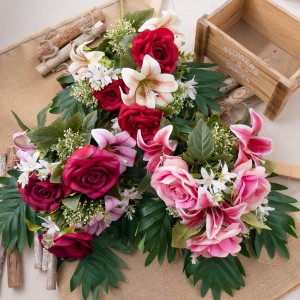 CL81502 Buket umjetnog cvijeća Ljiljani, vruće prodavani vrtni ukrasi za vjenčanje