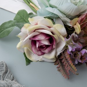 DY1-3251 Artificial Flower Bouquet Rose Realistic Silk ပန်းများ