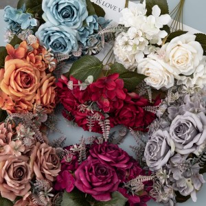 CL04511 Ram de flors artificials Rosa Nou disseny Flors i plantes decoratives
