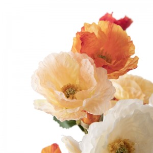 CL51517 Τεχνητό λουλούδι παπαρούνας Χονδρική πώληση διακοσμητικών λουλουδιών και φυτών