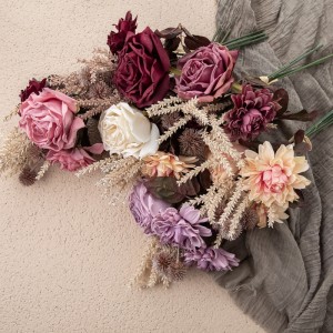 Bouquet de fleurs artificielles Dahlia, fleur décorative réaliste, DY1-4370