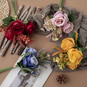 DY1-4550 Sztuczny bukiet kwiatów Róża Popularna dekoracja ślubna w ogrodzie
