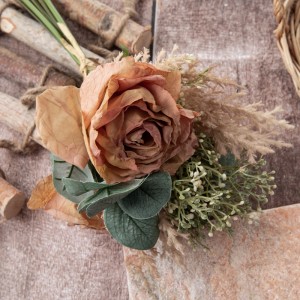 DY1-5302 Vruće prodavani buket ruža od umjetnog cvijeća, vjenčani ukras