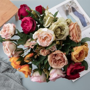 DY1-5717 Bunga Tiruan Rose Bunga dan Tumbuhan Hiasan Realistik