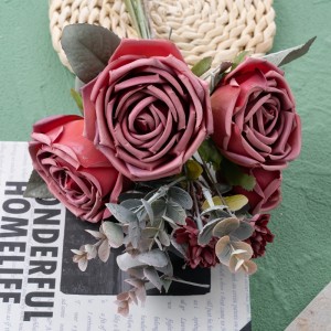 DY1-6623 kunstbloemboeket roos goedkope bruiloft centerpieces