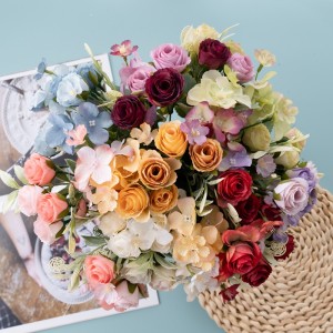 МВ55743 Вештачки цветни букет ружа реалистична свадбена декорација