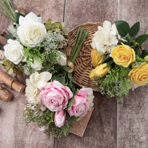 DY1-4048 ດອກໄມ້ທຽມ Bouquet Rose ຂາຍສົ່ງດອກໄມ້ປະດັບ