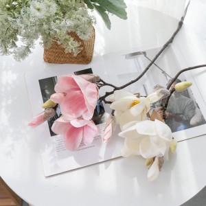 GF15336 augstas kvalitātes mākslīgās magnolijas viens aerosols, kas izgatavots ar rokām, izmantojiet īpašu audumu mājas kāzu dekorēšanai