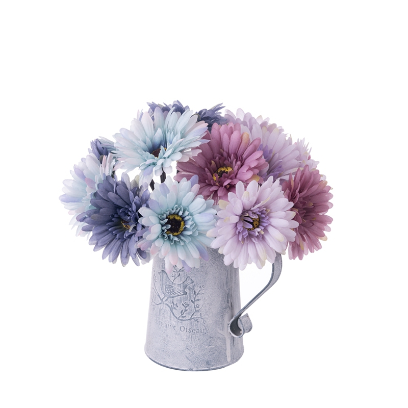 GF16183A ornamento simulación realista Gerbera flor paquete telones de fondo flor artificial gran decoración de boda
